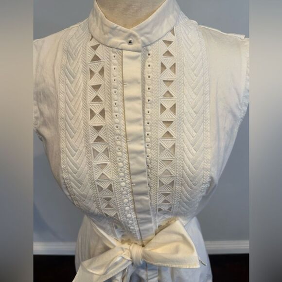 Elie Tahari White Lace Front Women's Dress Size 10 - Picture 2 of 7